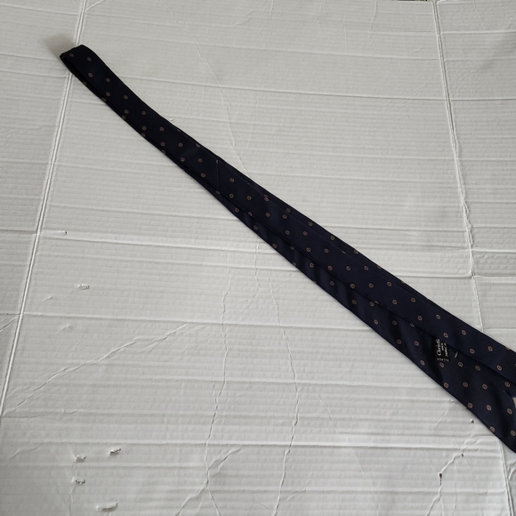 Christian Dior Blue Silk Tie with Polka Dot Pattern - Picture 5 of 6